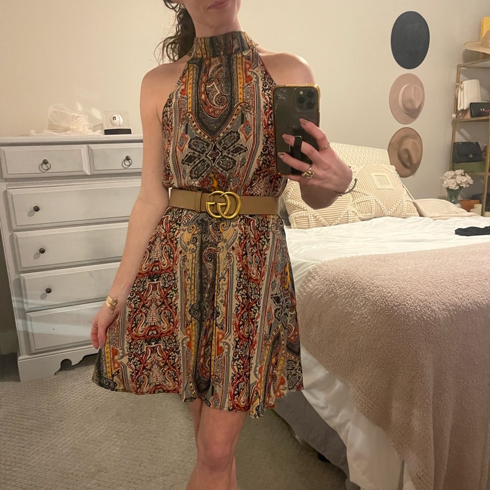 HALTER SHIFT DRESS